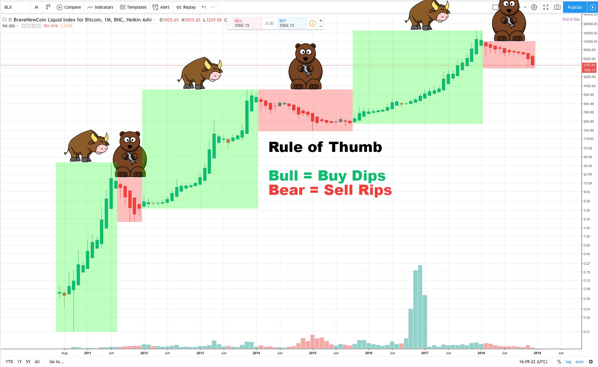 bitcoin bear markets története)